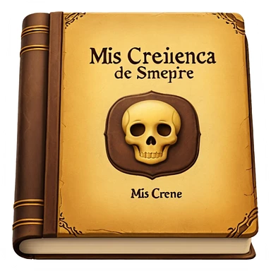a book with the name "mis creencia de siempre" sticker
