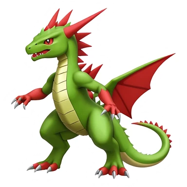 Cool edgy Guilmon-Flygon-Tyranitar-Digimon-hybrid-fusion, full body sticker