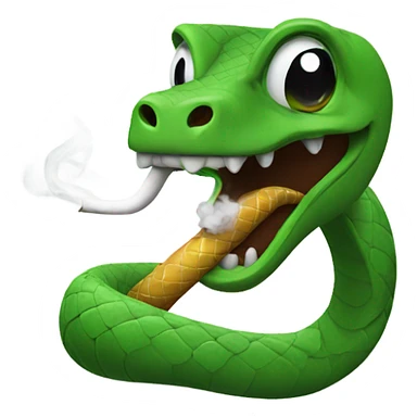 Snake smoking sticker