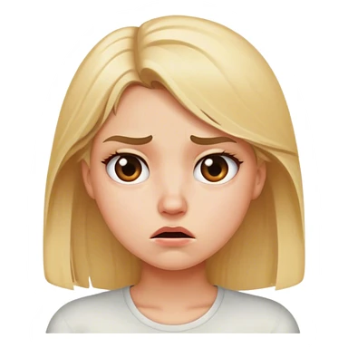 Annoyed blonde girl sticker