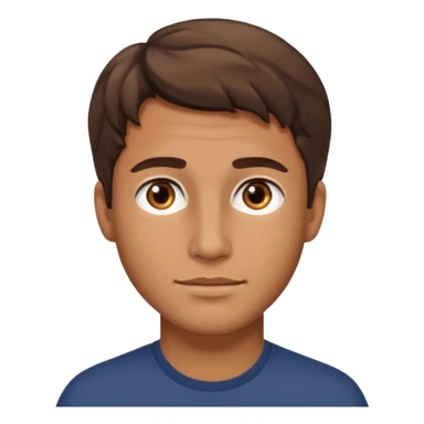 Handsome cute Man with tan skin and  brown eyes and  short brown wavy hair sticker