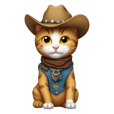 cowboy cat sticker