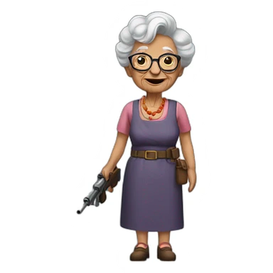 Granny Witz guns sticker