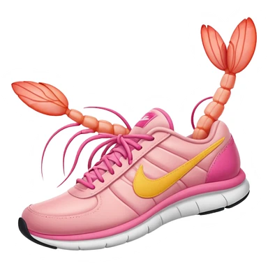 Shrimp wearing Nikes  sticker