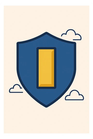 blue shield insignia with a single gold bar at the center, representing a 2nd Lieutenant rank, no eagle or anchors, just the gold bar sticker