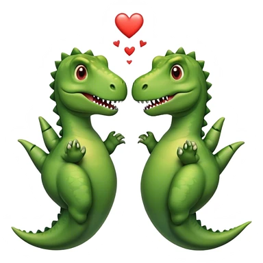 heart-shaped hands of a dinosaur sticker