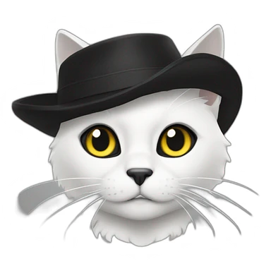 Chat noir et blanc sticker