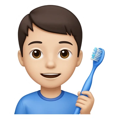 kid blue Toothbrush sticker