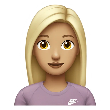 blonde girl with a nike sweater sticker