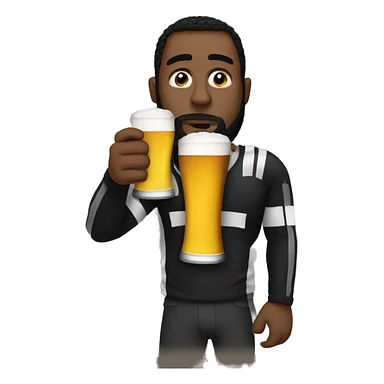 Steeler drinking beer sticker