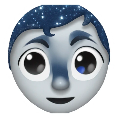 1 dark blue sparkly heart sticker