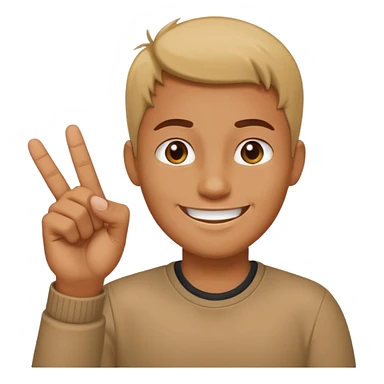 Smiling with middle finger sticker