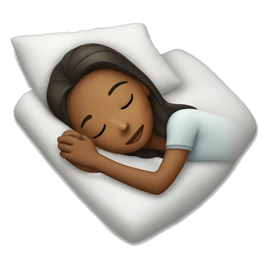 girl sleeping in bed sticker