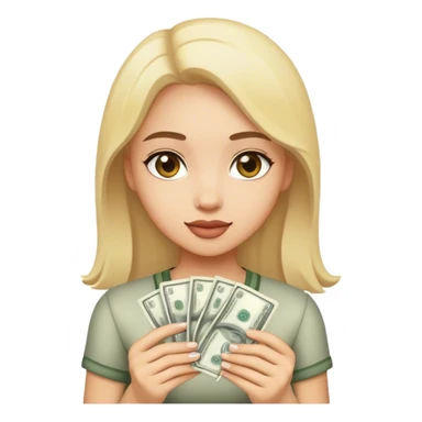 Girl cash sticker