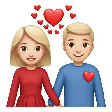 honeymoon with hearts sticker