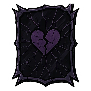 emo style black and purple broken mirror sticker