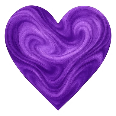 heart with a swirling amethyst purple effect, no background sticker