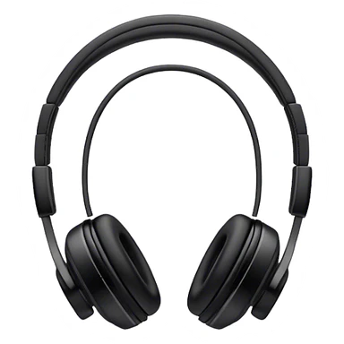 black headphones sticker