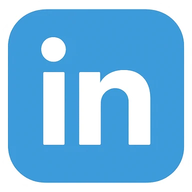 LinkedIn logo in official blue color, clean and modern, suitable for an app icon sticker