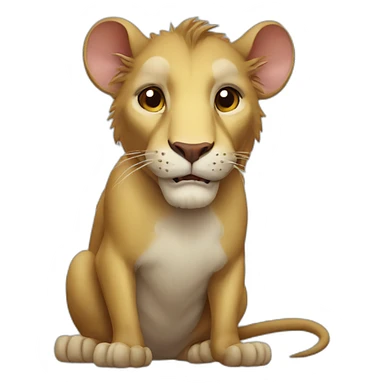 Lion rat sticker
