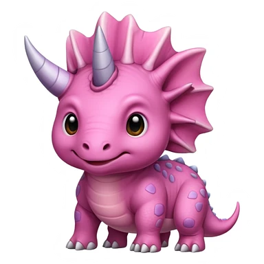 Triceratops cute pink  sticker
