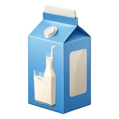 blue milk carton sticker