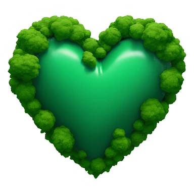 Forest green heart sticker