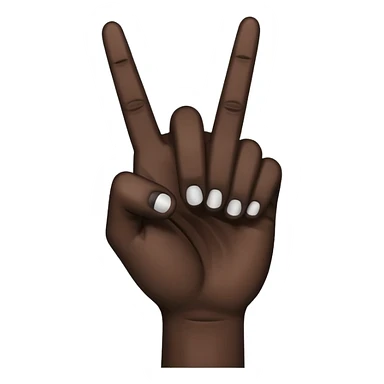 Middle finger emoji black sticker