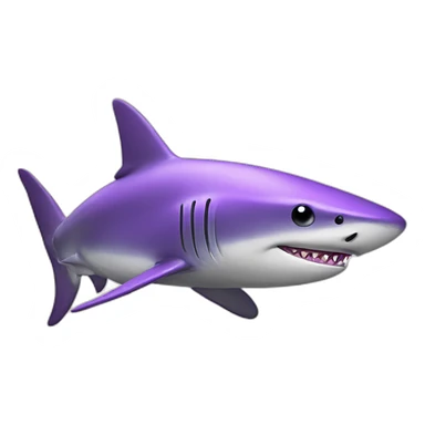 purple shark sticker