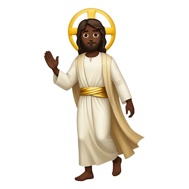 Dark skin christ Jesus walking sticker