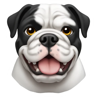 English bulldog black color sticker