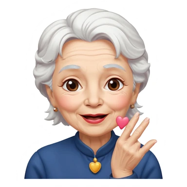 old woman blowing a kiss 😘 sticker