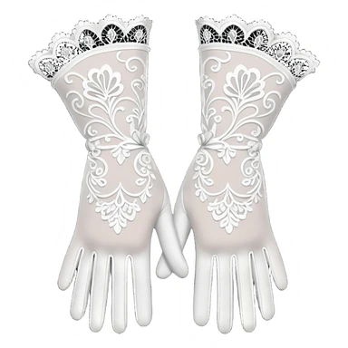victorian age lace gloves sticker