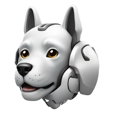 dog themed ai agent robot logo sticker