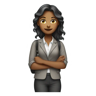 Girl going to work sticker