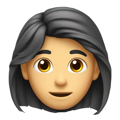 Tucks hair behind ear cutely sticker