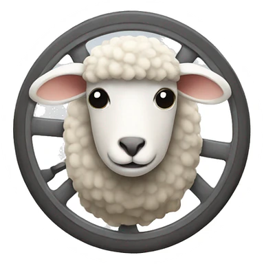 sheep in a wheel sticker