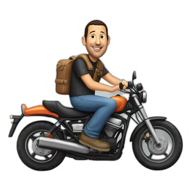 Adam sandler sur une moto sticker