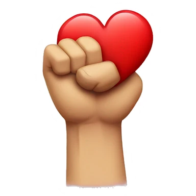 heart with fist sticker