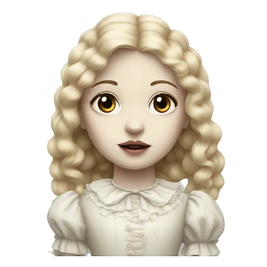 creepy cracked porcelain doll sticker
