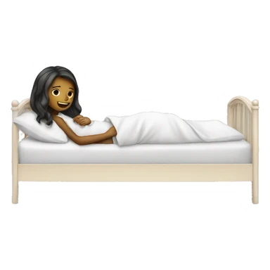 Girl with bed  sticker