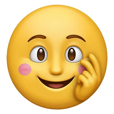 emoji smiling with peace sign sticker