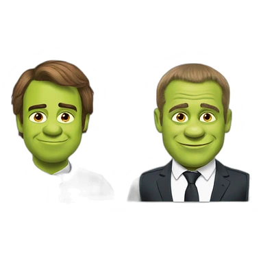 Shrek et Macron sticker