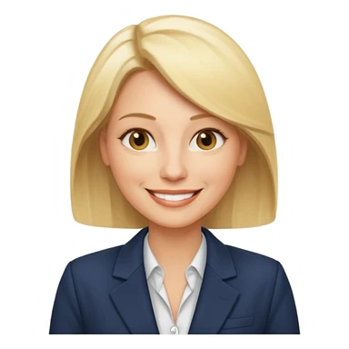 blond business woman in her forties sticker