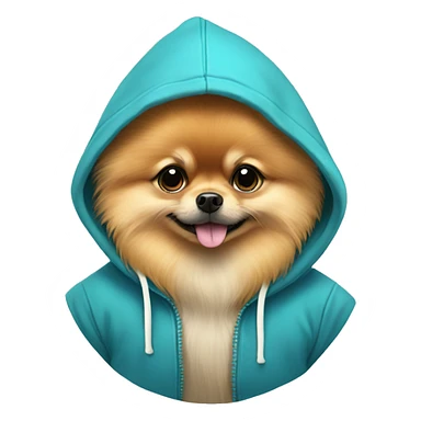 Pomeranian In A Hoodie  sticker