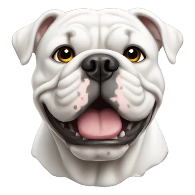White English bulldog sticker