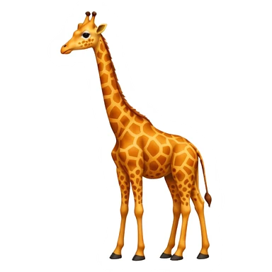 orange furry giraffe sticker