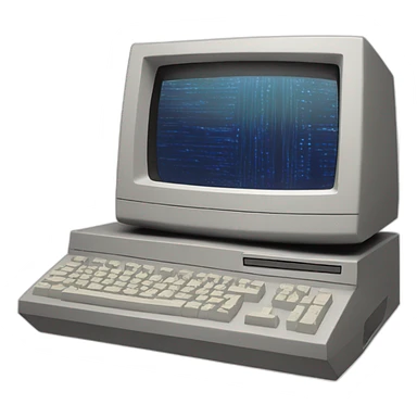 80s amiga computer sticker