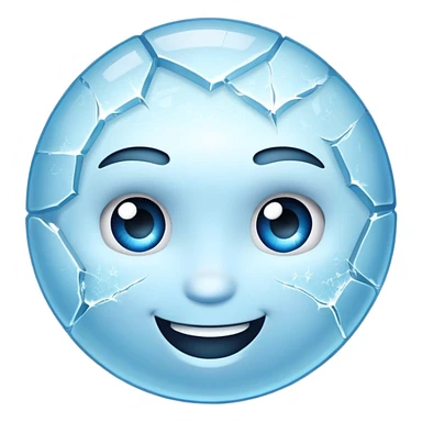Frozen smile sticker