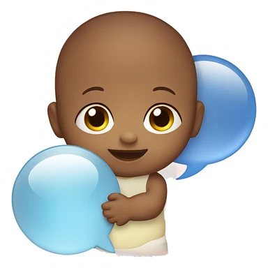 baby holding speechbubble sticker